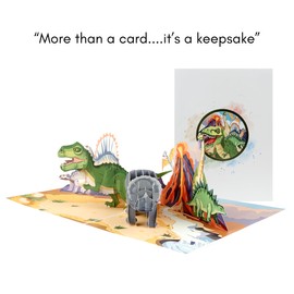 Cardology - 3D Dinosaur Pop-Up Card | Fun Birthday Card for Boys or Girls, or Dinosaur Lovers | Perfect for Dino-Themed Party Invitations, Kids Birthdays & Celebrations