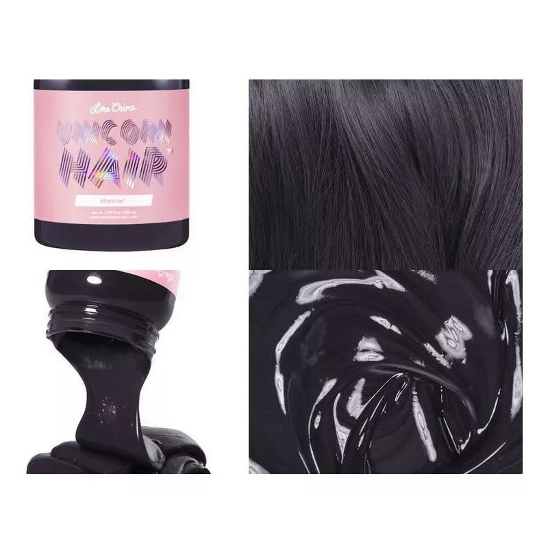 Unicorn Tinte Fantasía Negro Charcoal Unicorn 200ml. Importado