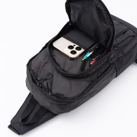 Logo Spark Body Bag, Reflector, One Shoulder Bag, Black, Free size