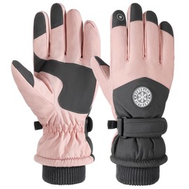 Pleneal Winter Ski Gloves Women Men, Windproof Waterproof Gloves with Touchscreen Thermal Lining for Cycling Motorcycle