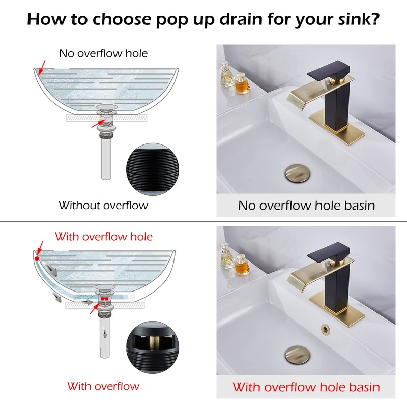 Vessel Sink Drain Stopper Chrome Solid Brass Bathroom Pop up