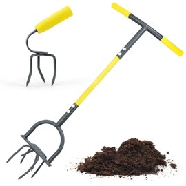 Jardineer Hand Tiller Garden Claw Set, Garden Twist Tiller With Small Soil Tiller, Heavy Duty Manual for Flower Box and Raised Bed