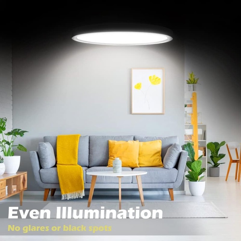 LightingWill 8.9 Inch LED Flush Mount Ceiling Light Fixture, 5000K