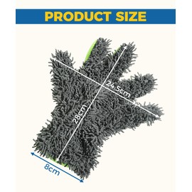 Flaconi Pack of 2 Car Wash Mitts, Cleaning Gloves, Microfibre Gloves, Car Cleaning, Wash Mitt Microfibre, Car Wash Gloves, Premium Car Wash Mitt for Professional Car Care