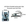 Pack of 10 x m6 Threaded Spire Clips Spring Speed