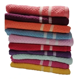 Cotonella 10 Toallas Medio Baño 100% Algodón C/ Cenefa, Absorbente