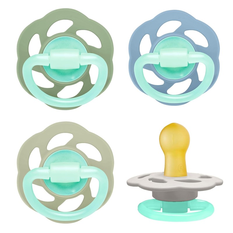 NIP Cherry Round Dummy Night 0-6 Months, Luminous Dummy, from