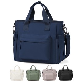 UPPACK Insulated Lunch Bag Women Large Lunch Tote Bag Box Bags Boxes with Shoulder Strap Adult for Women Men Work with Water Bottle Holder Navy Blue