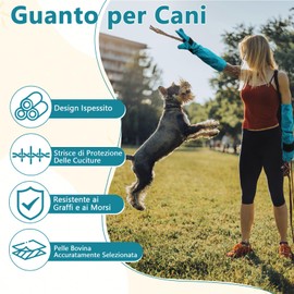 ZESTEFY Animal Handling Gloves, 60cm Guard Gloves, Cowhide Bite Proof Gloves, Durable Protective Gloves for Dog Cat Bird Snake Parrot Lizard Reptile Bathing Grooming Gardening