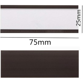 Juego de 30 Portaetiquetas Magnéticos Loopunk - Porta tarjetas con Imanes y Protectores de Plástico Transparente de 7.5 x 2.5 cm para Estantes de Metal y Pizarras