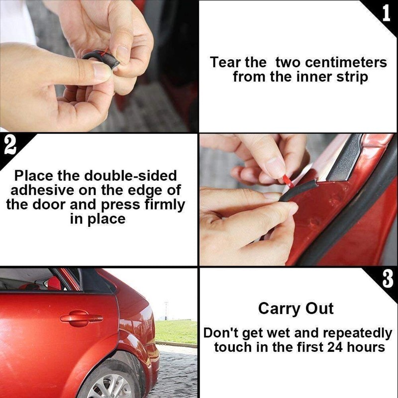 CTRICALVER Car Door Edge Protector, 5M Car Edge Trim Seal