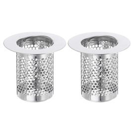uxcell 4 Pack Shower Drain Strainers, 2" x 2.2" 304 Stainless Steel Floor Drain Strainer Deep Sink Hair Catcher for Kitchen Bathroom Balcony Floor Drain, Fit Hole Size 1.3" to 2.2"