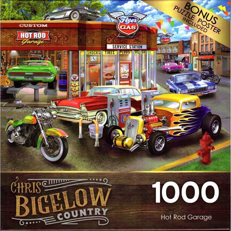 Hot Rod Garage 1000 Piece Puzzle