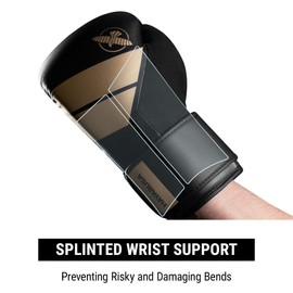 Hayabusa S4 Boxing Gloves for Men and Women - Black/Gold, 16oz
