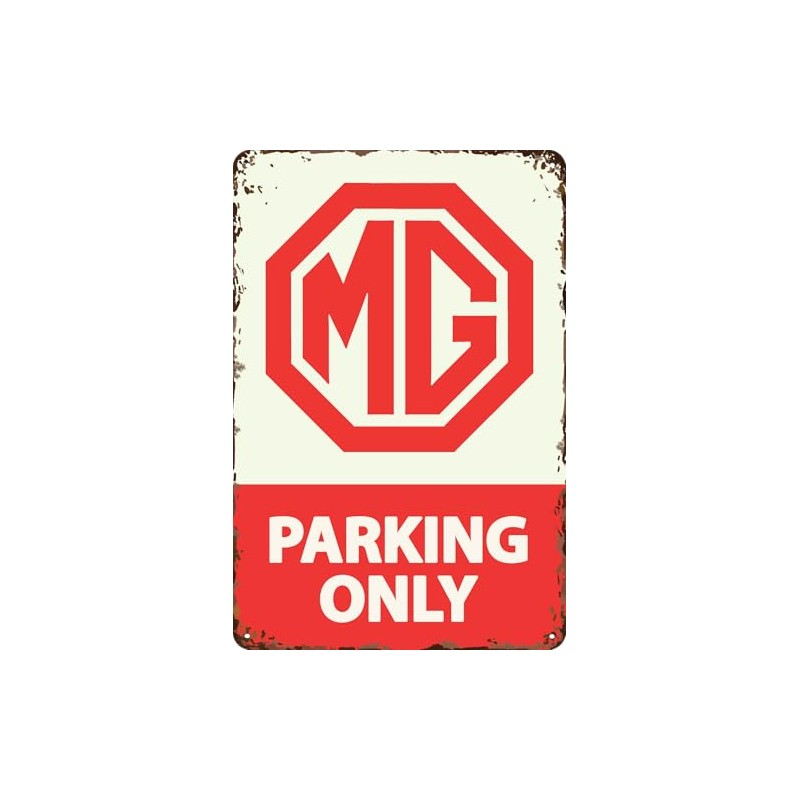 LUCKYLINDE Retro Tin Sign Suitable for MG Oldtimer Fans and