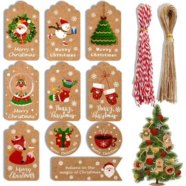 500 piezas de etiquetas navideñas autoadhesivas, rollo de etiquetas navideñas de 2x3 pulgadas para cajas de sobres, tarjetas, decoraciones navideñas y papel de regalo,Regalos navideños. (100)