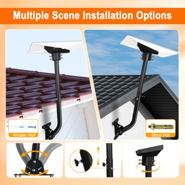 Gen 3 Starlink Mount, Adjustable Starlink Mounting Kit with Grommets & Cable Clips, Wall/Roof Pole Mount Bracket for Starlink Internet Kit Satellite, Compatible with Gen 3 Starlink Dish Pipe Adapter