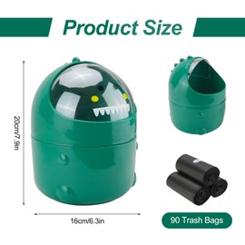 CEYAZYE Desktop Trash Can with 90 Trash Bags, Cute Mini Garbage Can with Flip Lid, Creative Removable countertop Waste Basket Storage bin for Home Kitchens Offices Bathrooms