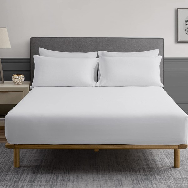 DAPU Fitted Sheet Half Linen, 140 x 200 cm Flat