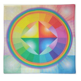Altar Cloth or Tarot Mat - Elemental Colors - Pagan or Wiccan Altar Cloth, Divination Cloth, Casting Mat, Tarot Mat