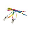 Zac's Alter Ego Pair of Shiny Metal Whistles on Rainbow