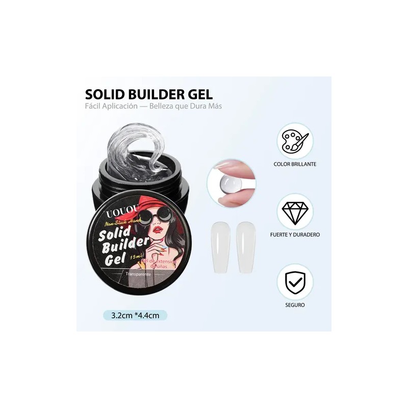 2pcs Polygel Sólido Para Diseño Uñas Extensión 15ml Uouou
