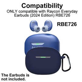 smaate Silicon Case Cover Compatible with Raycon Everyday Earbuds (2024 Edition) RBE726 True Wireless Earbuds