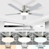 SNJ 52 Inch Brushed Nickel Ceiling Fans with Lights and