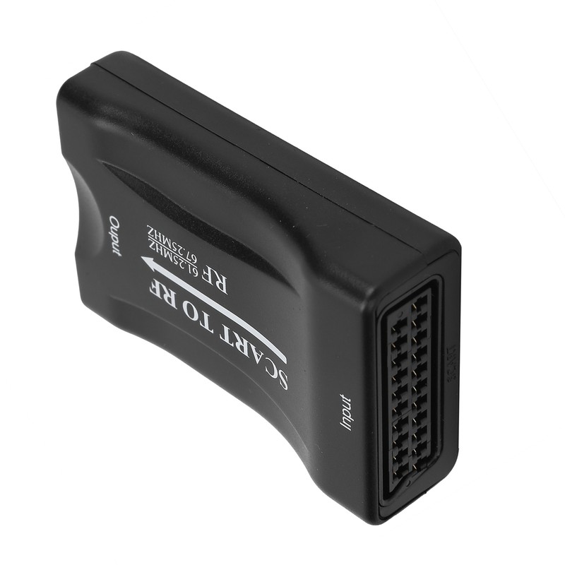 SCART to RF Converter Video Adapter RF 61.25mHz/ 67.25mHz Output