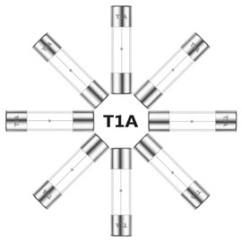 ALLECIN 6x30MM 1A 250V Slow Blow Glass Fuses 1 Amp 250 Volt 0.24 x 1.18 Inch Slow-Acting Time-delay Fuse T1AL250V Tube Fusibile (Pack of 20Pcs)
