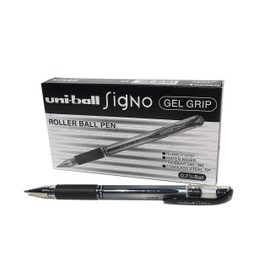 Uni-ball 751081000 UM151S SigNo Gel Rollerball Comfort Grip 0.7mm Tip 0.5mm Line Black (Pack of 12)