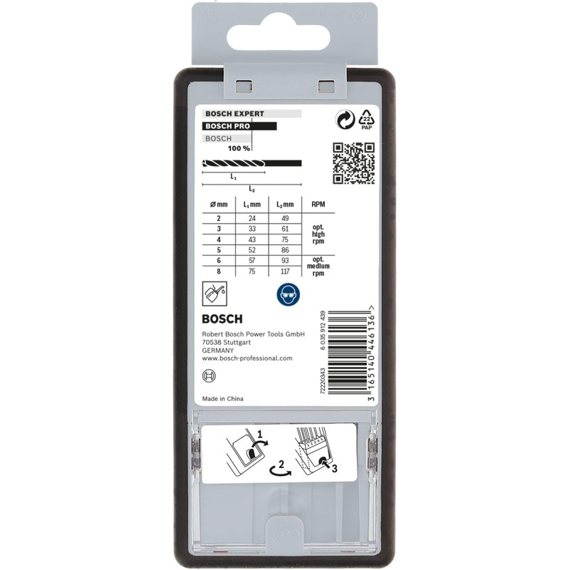 Bosch Professional 6 pcs. HSS-G Metal Drill Bit Set (for