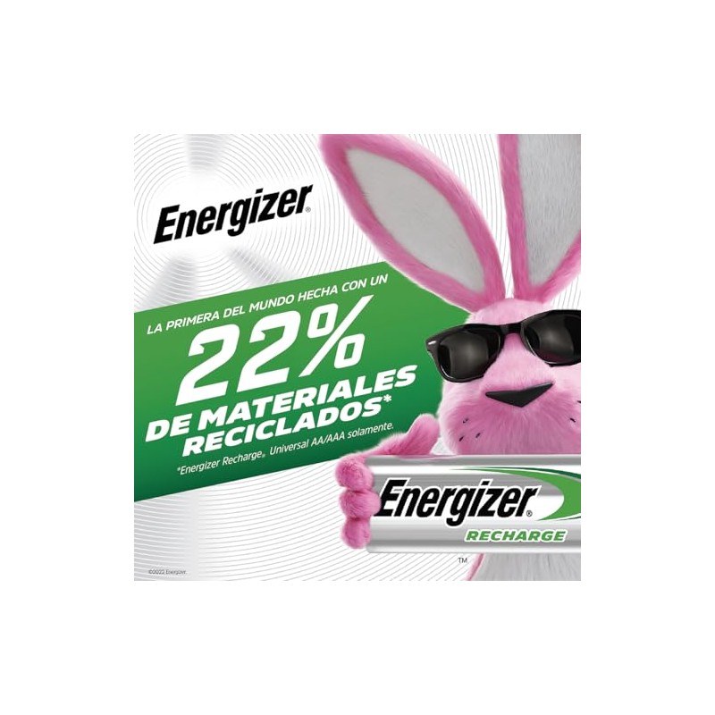 Energizer CHVCM3-US Pilas Recargables, Capacidad 4 Pilas