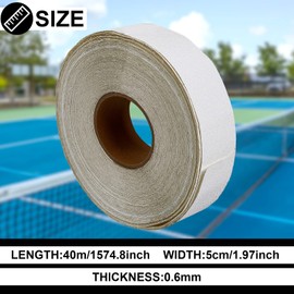 Fabbay 2 Inch x 130 Feet Heavy Duty Pavement Marking Tape Reflective Foil Outdoor Safety Marking Tape for Asphalt Concrete Surface Basketball Court Gym Floor (White)