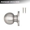 Probrico(1 Pack) Round Satin Nickel Single Dummy Door Knobs, Individual