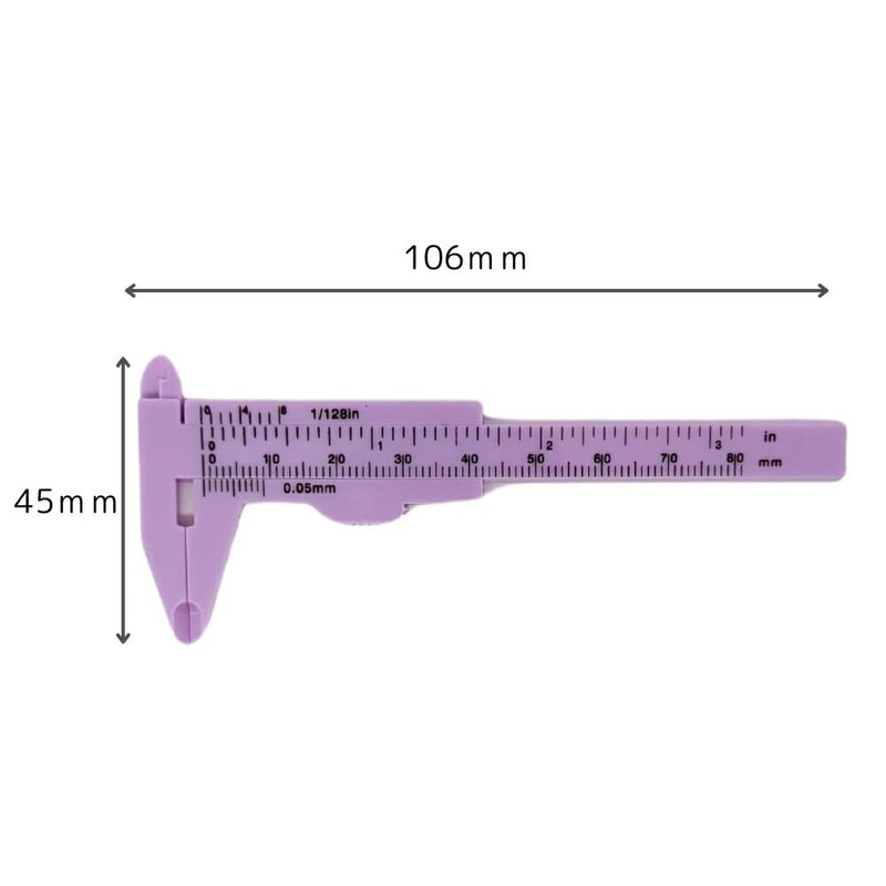 Funny Vernier Caliper 3.1 inches (80 mm) Plastic Reasonable, Cute,
