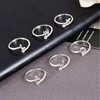 Silver Plated Initial 26 Alphabet Open Adjustable Mid Finger Ring