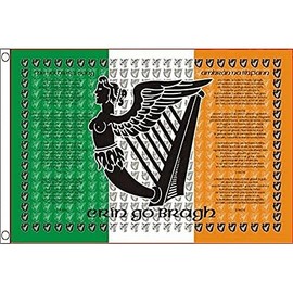 AZ FLAG - Ireland The Soldiers Song Flag - 3x5 Ft - 100D Polyester Irish Banner with Two Metal Grommets - Fade Resistant - Vivid Colors - 3' x 5' Feet - 150x90 Cm