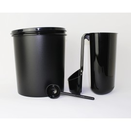 TUPPERWARE Coffee House Coffee Container Coffee Storage Box + Spoon Black