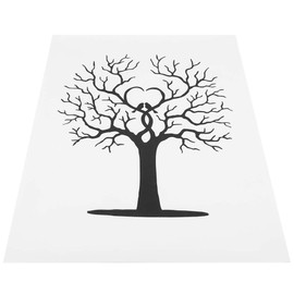 Ladieshow Árbol de Huellas Dactilares,Lona de Huellas Dactilares Firma de Invitados de Bricolaje Árbol de Bricolaje Pintura de Árbol Decoración con 6 Colores para Boda, Bebé, Bautismo, Cumpleaños