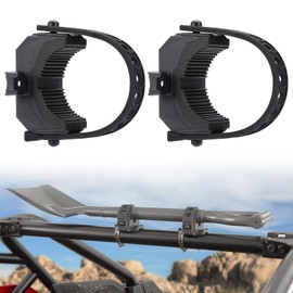 KEMIMOTO Type C Shovel Holder Rubber Clamp Grip Fits 1.75"-3" Handled Tools, Clamp For 0.5"-1.5" Roll Bar Tube Tool Grip Fire Extinguisher Holder Quick-Release ATV UTV Clamps Mount