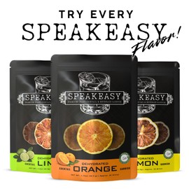 Premium Dried Lemon Slices for Cocktails - 1.5oz Citrus Garnish, All-Natural Dehydrated Fruit for Home Mixologists, Bartenders, Craft Cocktails, Mocktails, Beverages, and Drink Decoration | Speakeasy Premium Craft Cocktail & Beverage Garnishes
