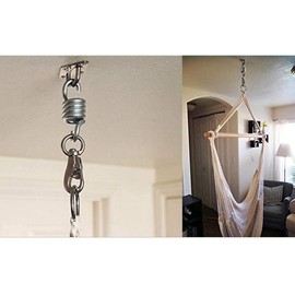 LATRAT Tension Spring for Hanging Chair and Hammock Hanging Chairs Stainless Steel Suspension for Porch Swing Hanging Chairs Stainless Steel Tension Spring (7 mm)