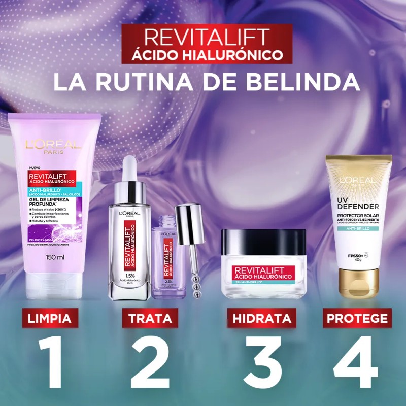 Gel Limpieza Revitalift Ácido Hialurónico Oil Control 150ml Mixta A