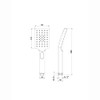 ENKI, E05, Modern Square Multi Function Hand Shower 3 Setting,