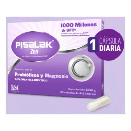 Pisalak Zen Probióticos Magnesio Capsulas Elimina Estrés Sabor