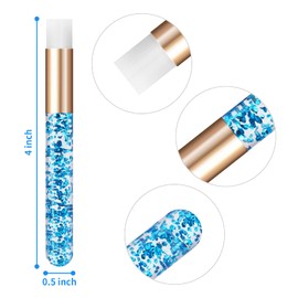 Kirecoo 17 PCS Lash Shampoo Brushes - Glitter Crystal Lash Makeup for Eyelash Extensions, Cleansing, Nose Pore Deep Cleaning Brush, Eyelash Wash and Bath for Extensions