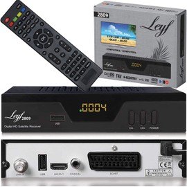 Leyf 2809 Digital Satellite Receiver (HDTV, DVB-S/S2, HDMI, SCART, 2x USB 2.0, Full HD 1080p) [Pre-Programmed for Astra Hotbird Türksat]