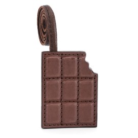 CRAZYSMITH Genuine Leather Chocolate Bag Charms,Bag Charm,Purse Charms for Handbags、Crossbody Bags, Cute Bag Accessories Gifts for Women（Coffee）