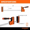 JORGENSEN 24-Inch Parallel Bar Clamp, Heavy-Duty Cabinet Master Clamp for